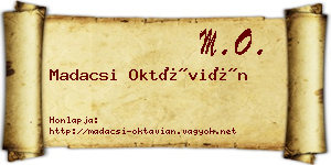 Madacsi Oktávián névjegykártya